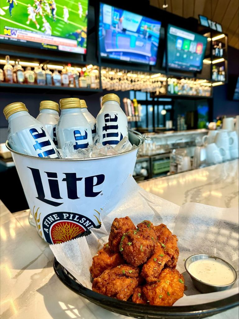 Bucket of Beer and Basket of Wings at Acorn Grill + Terrace